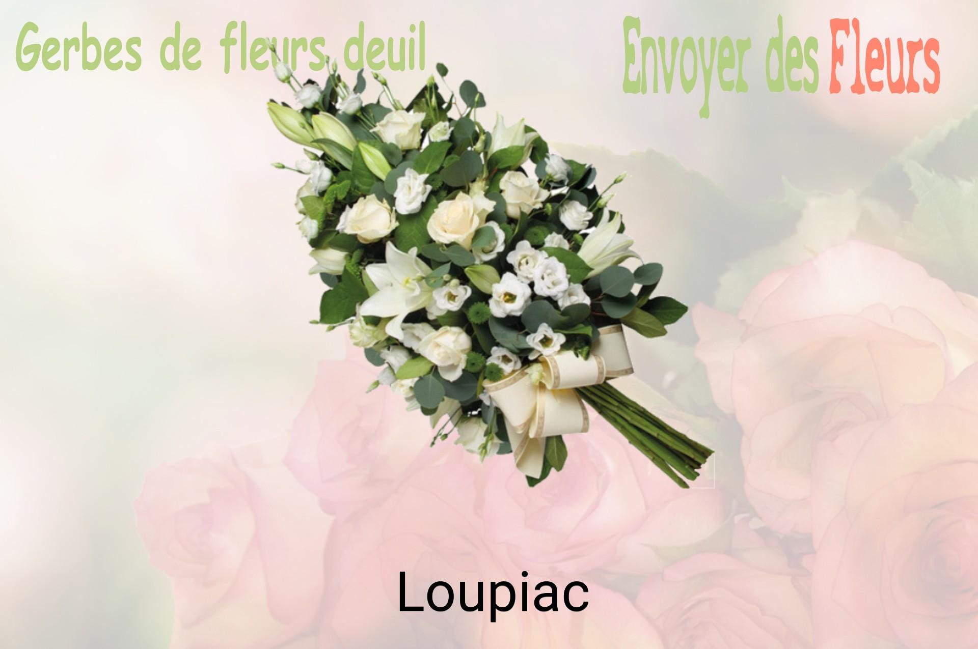 Gerbe de fleurs de deuil livrée à Loupiac